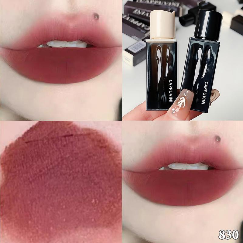 Cappuvini Mysterious Amber Silky Smooth Lip Mud Mousse Matte Lip Gloss Nude Color Lips Base Makeup Waterproof Lasting Cosmetics 830