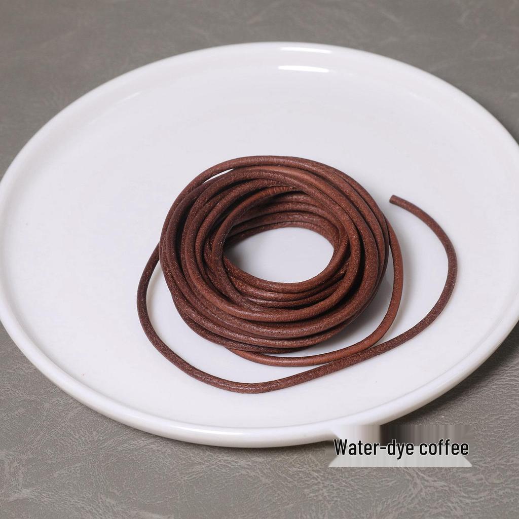 3MM Colored Leather Cord for DIY Jewelry: Round Leather Strip for Bracelet and Necklace Crafting