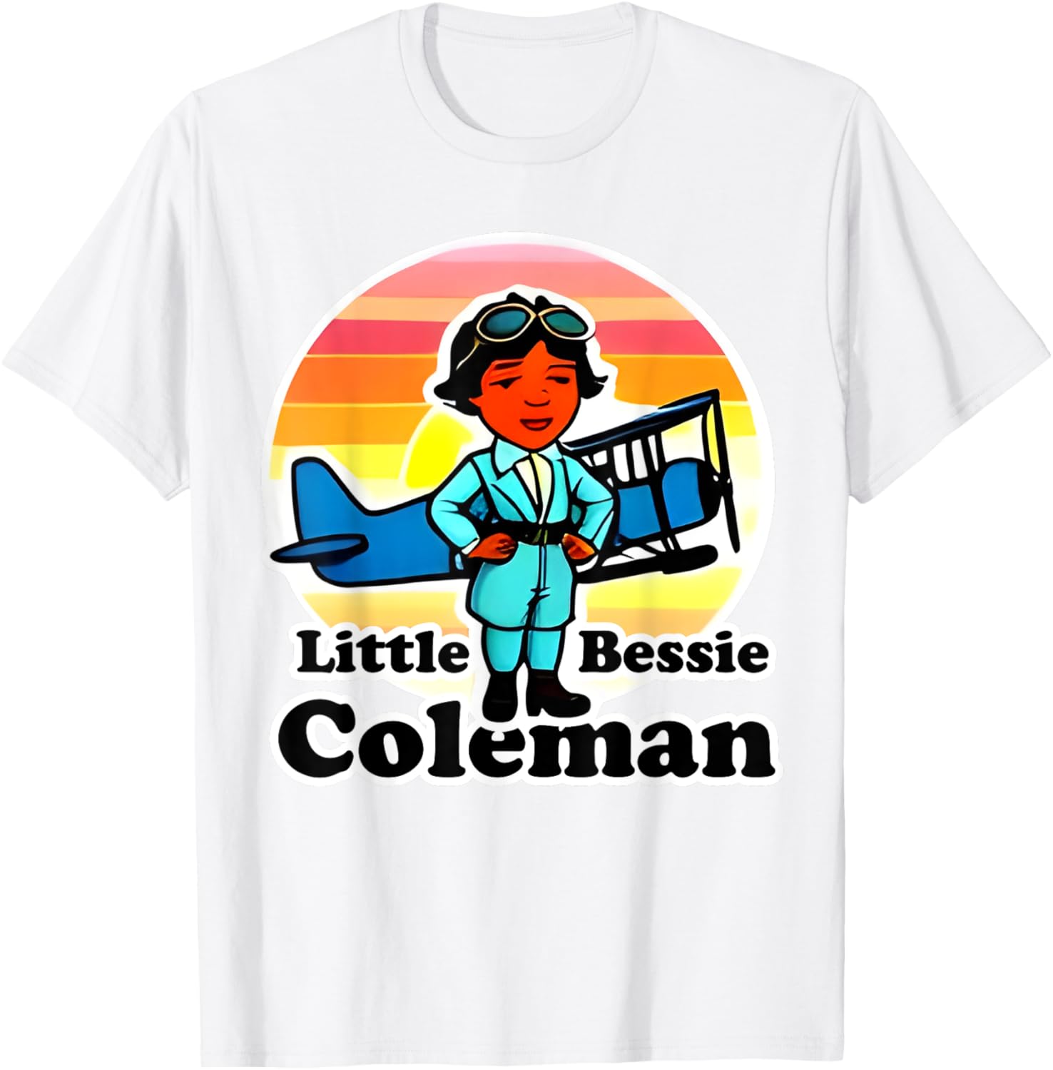 

Little Bessie Coleman In The Retro Sun On Light T-Shirt S разноцветный