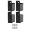 Deck Railing Brackets Connectors Set Durable Construction Rust Resistant Easy Installation Support Brackets with Screws Set