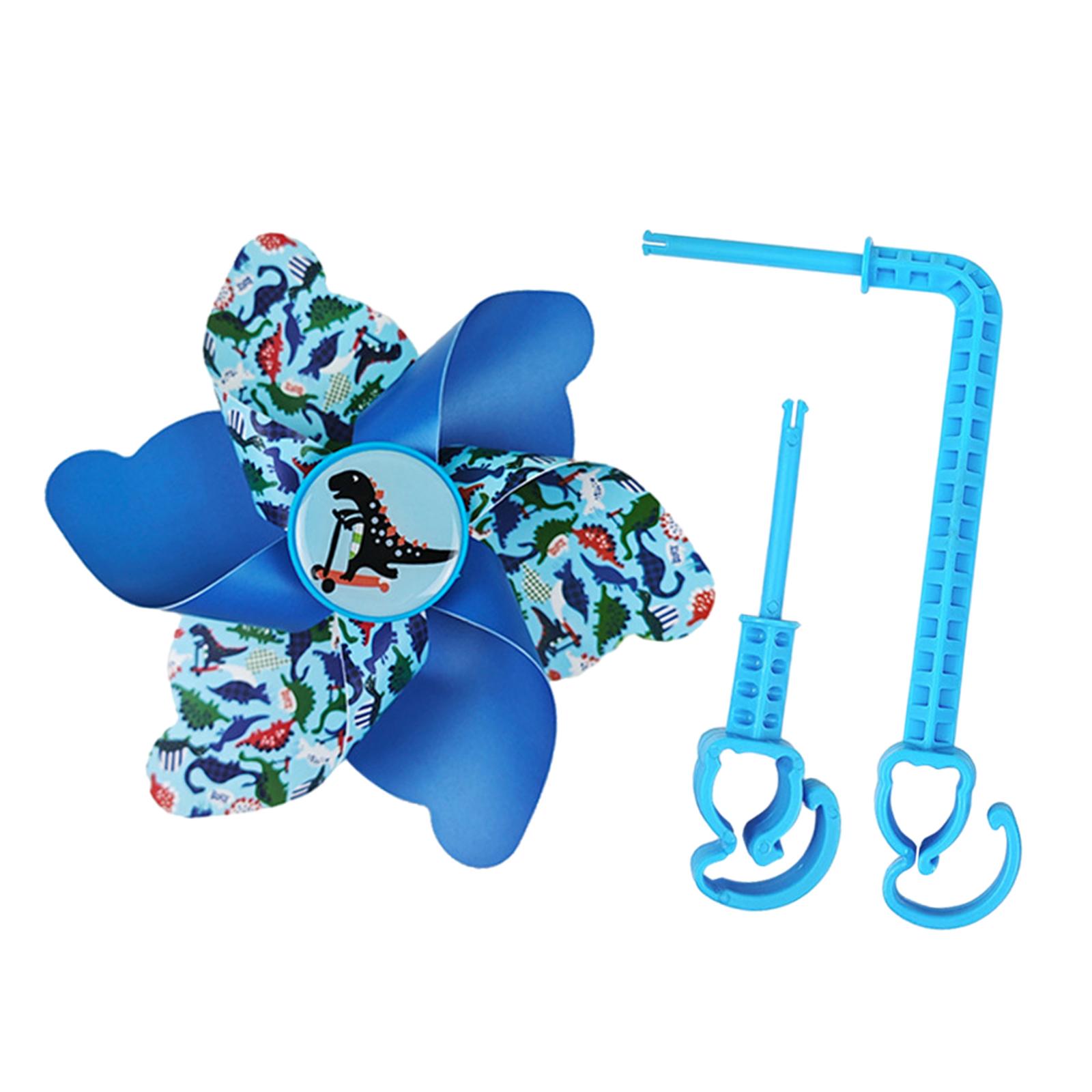 Bike Handlebar Pinwheel Easy to Install Colorful Decoration Bike Accessory for Kids Pushchair Bicycle Scooter Tricycle Windmill