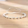 Bohemian colored rice bead bracelet women's ins wind niche faceted stone adjustable hand rope jewelry tide