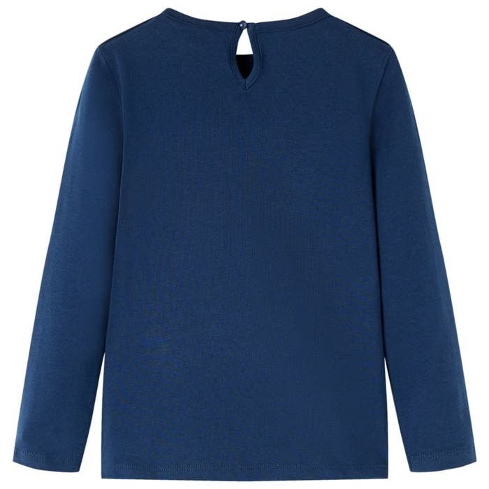 T-shirt enfants à manches longues bleu marine 92/104/116/128/140