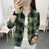 Women's Long Sleeve Plaid Cardigan - Korean & Hong Kong Style Top