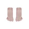 Damen Frühlings- und Sommer-Neue reine Farbe 10A Antibakterielles Netz Atmungsaktiv Fünf-Finger Kurze Baumwollsocken