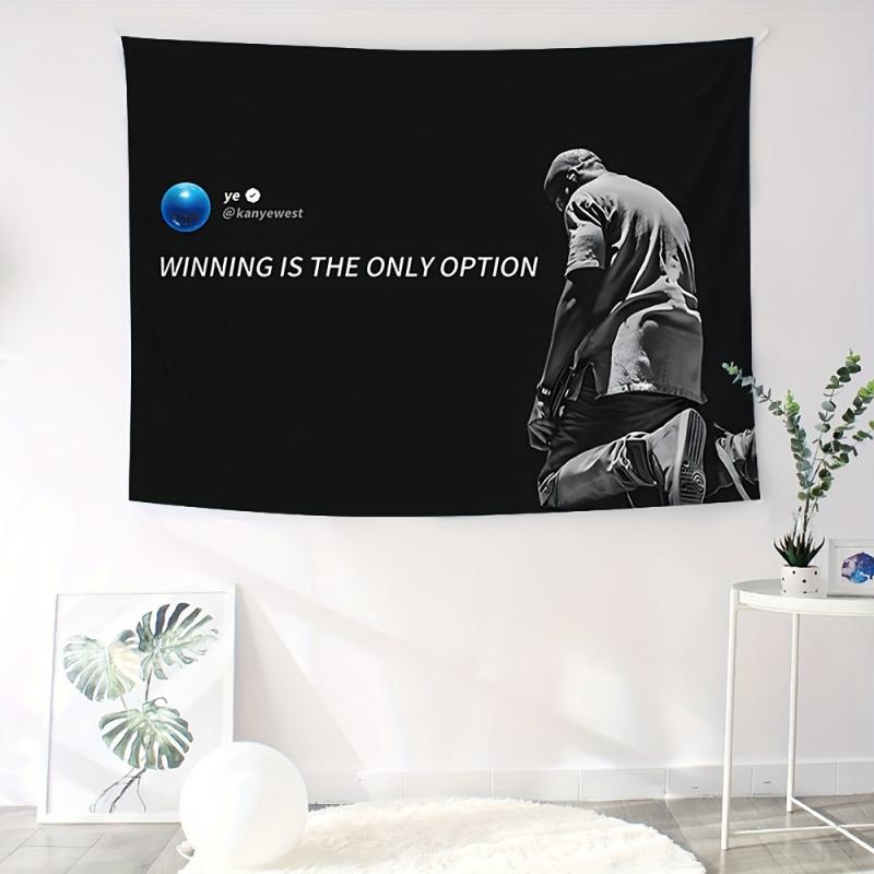 VIKAMA Trendy Aesthetics Kanye West Inspirational Tapestry Living Room Dormitory Wall Decoration Tapestry Home Decoration