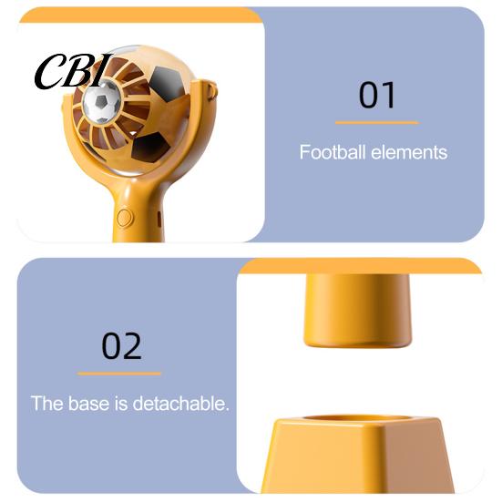 Multi-speed Handheld Fan Soccer Neck Fan, Portable Mini with Lanyard, Soft Breeze Football Shape Cooling for Outdoor Sports, Gift