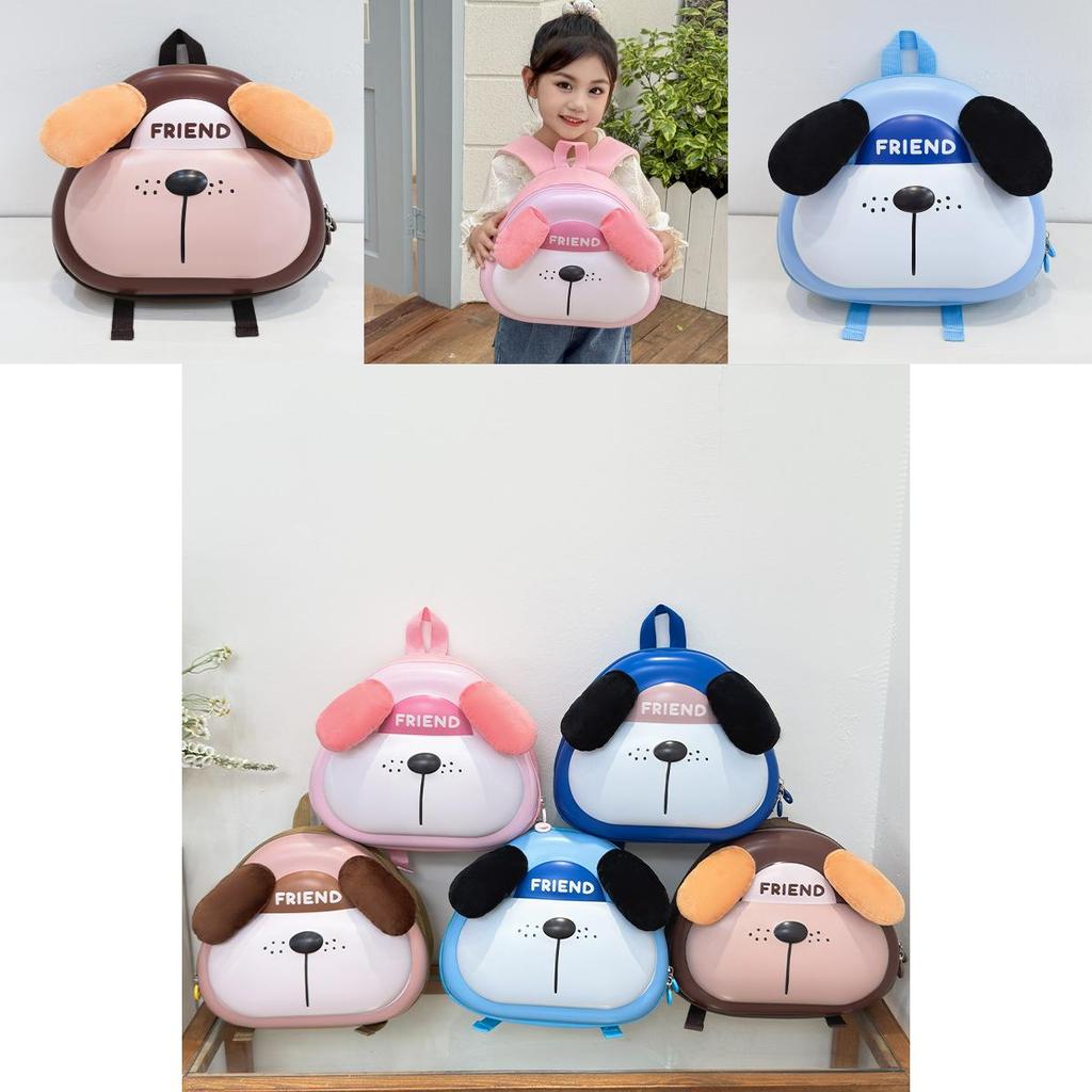 Cartoon Plush Dog Design Kids Backpack With Breathable Eva Material For Kindergarten And Travel