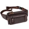 Humerpaul Famosa marca de moda para hombres, riñoneras de cuero genuino, organizador, bolsa de viaje para el pecho, cinturón de cintura, riñonera pequeña para teléfono móvil