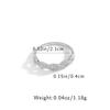 Silvery Plated Infinity Loop Synthetic Cubic Zirconia Ring for Women Minimalist Stackable Jewelry Gift