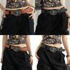 Punk Adjustable Women's Belt Embellished with Retro Studs and Carved Detailing for Edgy Fashion Looks