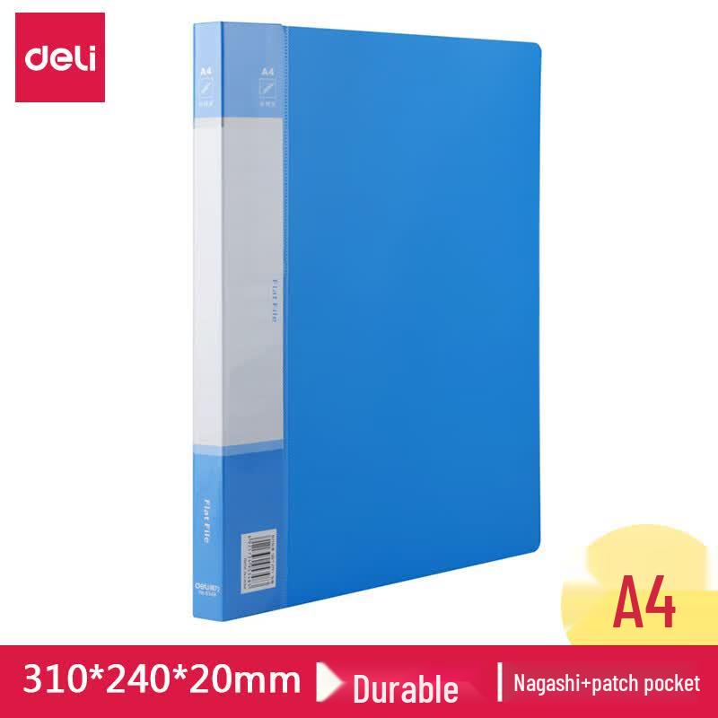 Deli A4 Document Folder with Press Clip and Pocket