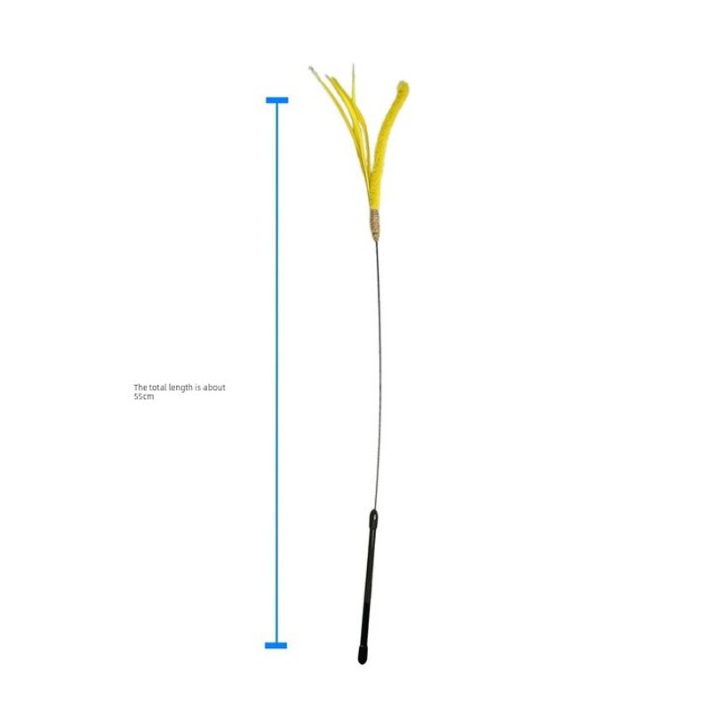 

[Dogtail Grass Cat Teaser] Long Brush Holder Feather Simulation Wheat Funny Cat Handy Gadget Scratch-Resistant Bite-Resistant Pet Supplies Artificial Wheat Ears One Pack