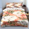 Floral Orchid Pattern Bedding Set Bedding Set (1 Duvet Cover, 2 Pillowcases, Duvet Not Included)