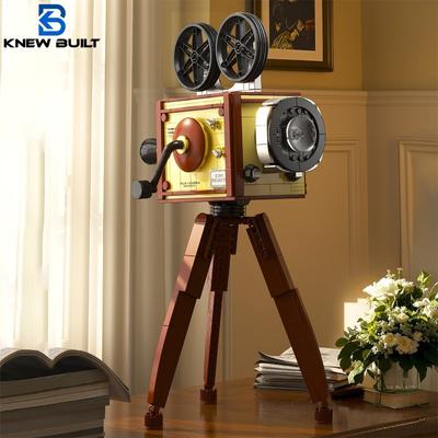 Retro Projecto Building Blocks with Theatre Scene Toys Stage 2 In 1 Nostalgic Camera Home Office Decor Perfect Gift for Kid