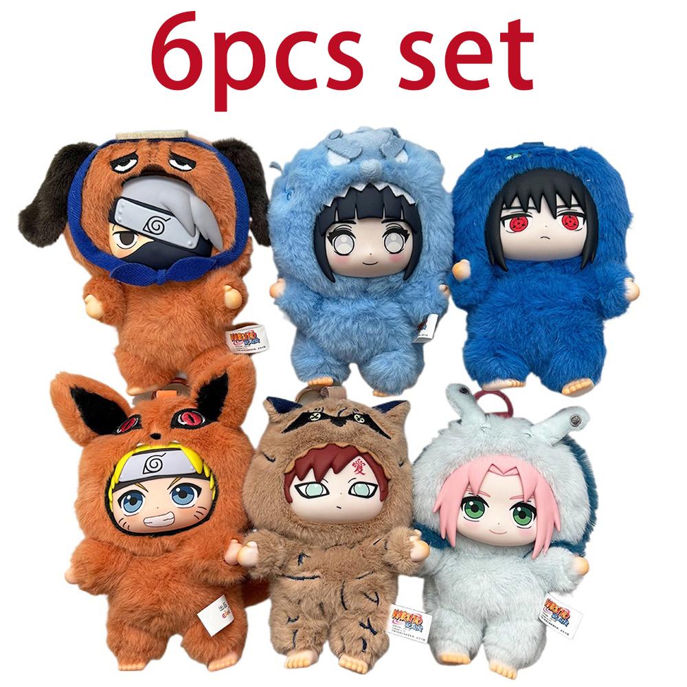 Original Naruto Shippuden Beast Party Series Vinyl Figure Plush-Like Texture Blind Box Chibi Kakashi Sasuke Collectible