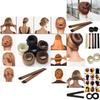 Trendy Korean Version Geometric Bun Maker 21cm Hair Accessory Fabric Material