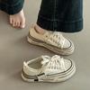 Fashion damaged wind casual canvas shoes spring and summer muffin thick-soled lace-up cloth shoes women's little white shoes