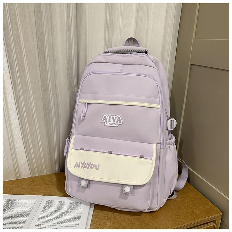 The new schoolbag is high-value, fresh and sweet backpack, light for junior high school students, and large-capacity backpack for spring outing.