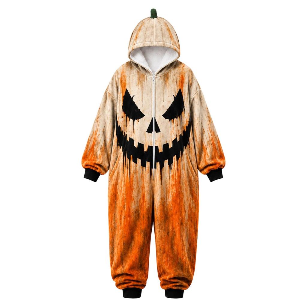 Unisex Halloween Print Hooded Outfit for Halloween Party