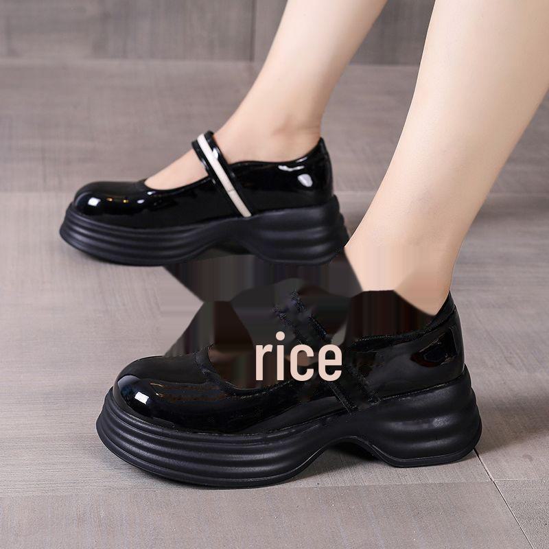 

«Женские кожаные мокасины на платформе с бантом и липучкой, осень 2024 года» 36 чёрный