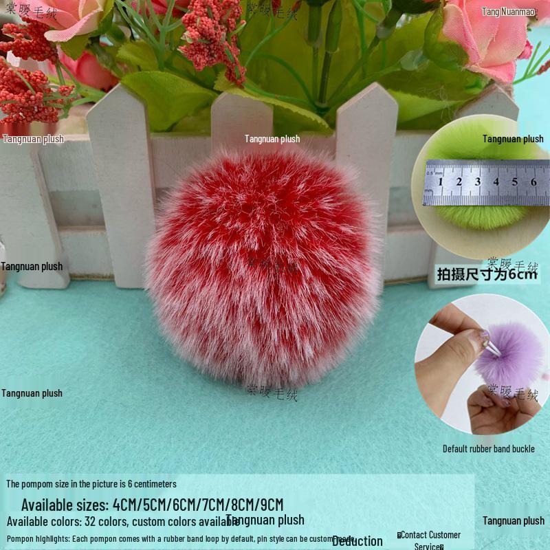 Umělé pompony z králičí kožešiny: 3cm, 4cm, 6cm pro DIY módní doplňky a dekorace