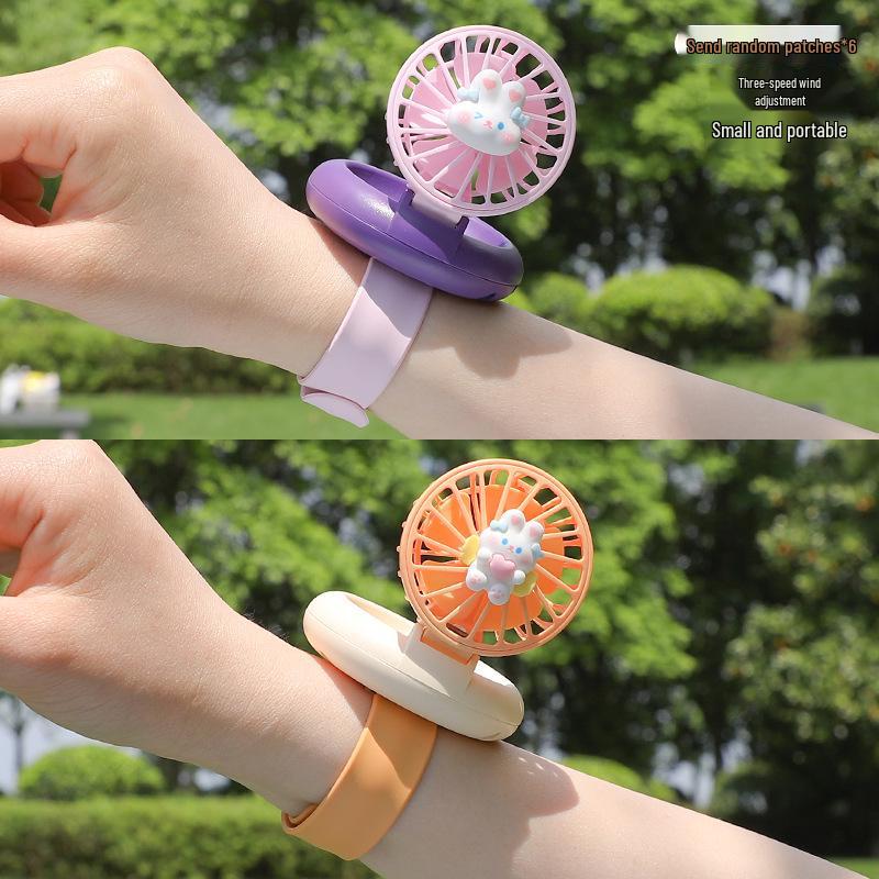 2025 Student Portable USB Wearable Mini Fan Watch for Kids