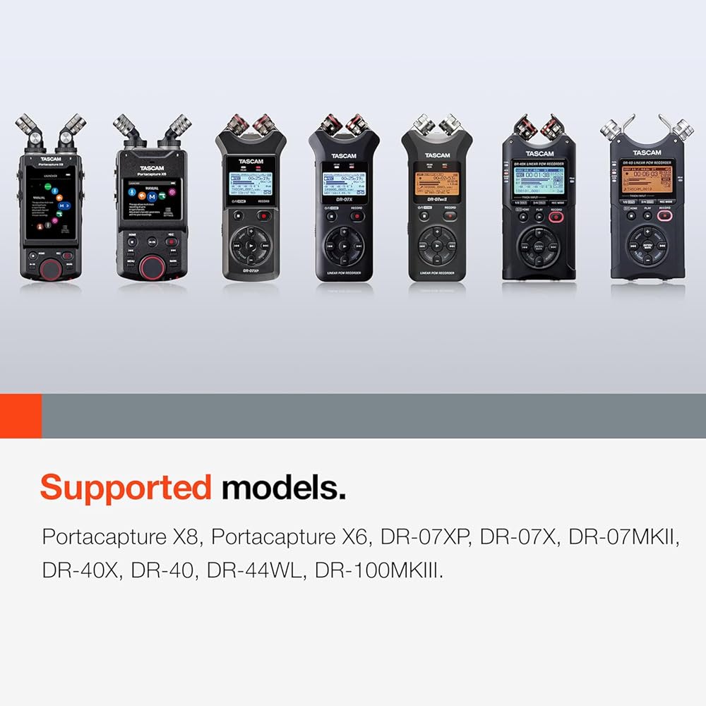 TASCAM WS-86 Portacapture/DR Series Windscreen, Microphone Windshield for Field Recording, Portable Recorders, and Handheld Recorders