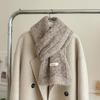 Women's High-End Blue Wool Scarf: Versatile Winter Fashion, Warm Snood, Korean Style Trend