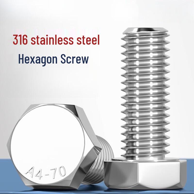 Langsaizepo 316 Stainless Steel Hex Bolts