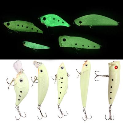 Señuelo Duro Luminoso: Señuelos de Pesca Artificiales Gordo/Lápiz/VIB/Minnow/Flotador