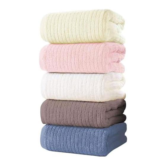 Tkone 5-Piece Bath Towel Set, 60x120cm, Highly Absorbent and Quick-Drying, Hotel Quality, Large, Durable, Plush, Instant Absorption, 5 Color