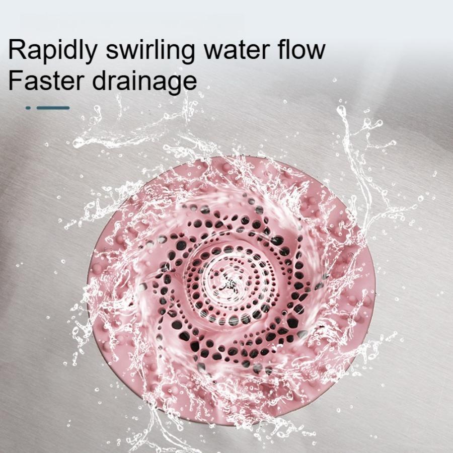 Set of 2 Silicone Drain Strainers for Home Showers And Sinks, Designed to Catch Hair for Kitchen And Bathroom Applications