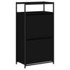 Vidaxl Shoe Cabinet, Black, 60X34X112 Cm, Wood-Based Material
