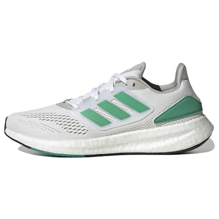 Adidas Pureboost 22 Comfortable Mesh Breathable Lightweight Low top Running Shoes Unisex White Green HQ8588