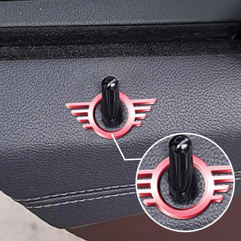 1 Stück Metall für Cooper One S F55 F56 F57 F60 R55 R56 R57 Countryman Auto Türschlossstift Flügel Emblem Plakette Aufkleber