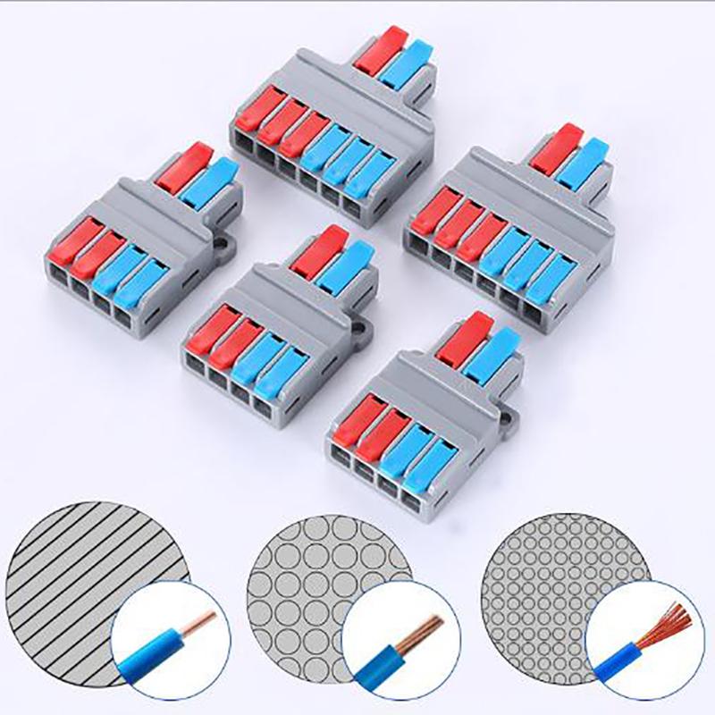 Quick Splitter 2 In 4/6 Out Wire Connector Universal Wiring Cable Connector Conductor Terminal Block High Quality