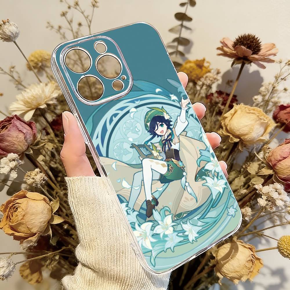 

genshin impact Venti Phone Case For iPhone 17 16 15 14 13 12 11 Mini Pro Max Plus Transparent Cover iPhone14ProMax