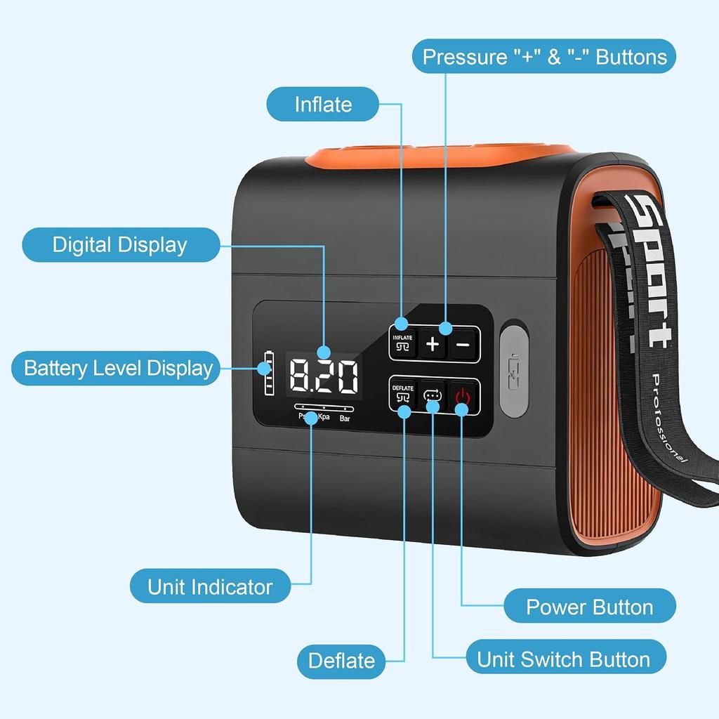 Outdoor Wireless Air Pump Travel Vacuum Pump with Inflatable Deflate Portable Electric MINI Inflatable Pumps for Mats