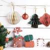 Exquisite Paper Christmas Tree Honeycomb Ball Mini Hanging Christmas Tree Pendant Lantern/Spherical Birthday