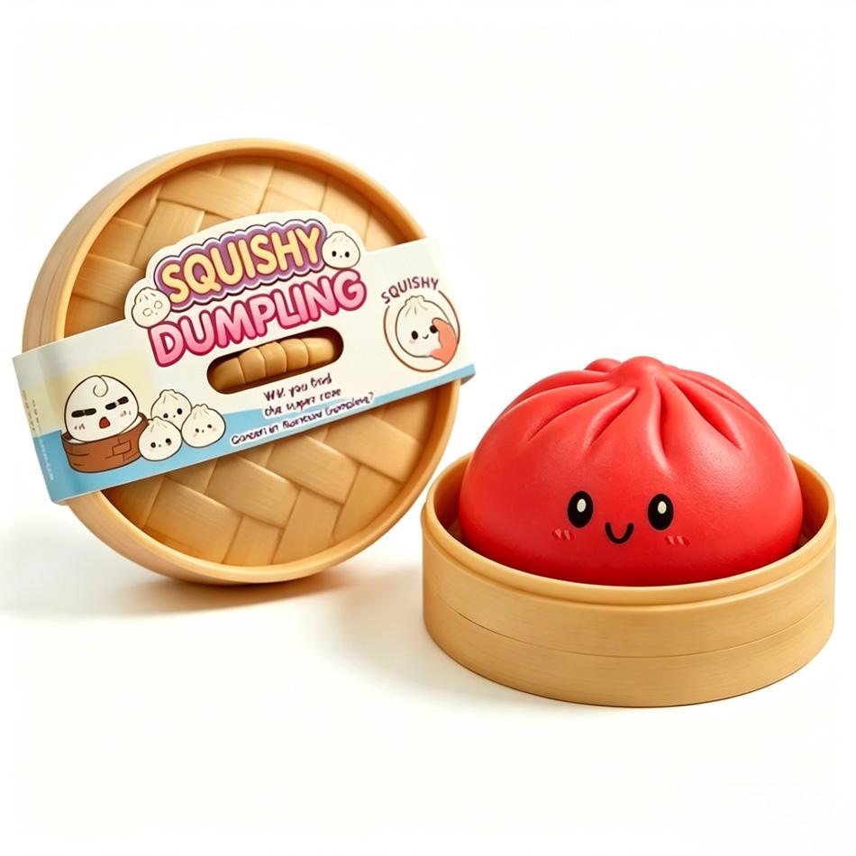 Dumpling Squishy Simulated Steamed Bun Squishy Stress Ball Colorful Food Squishy Sensory Fidget Toy Anti Stress Squeeze Balls