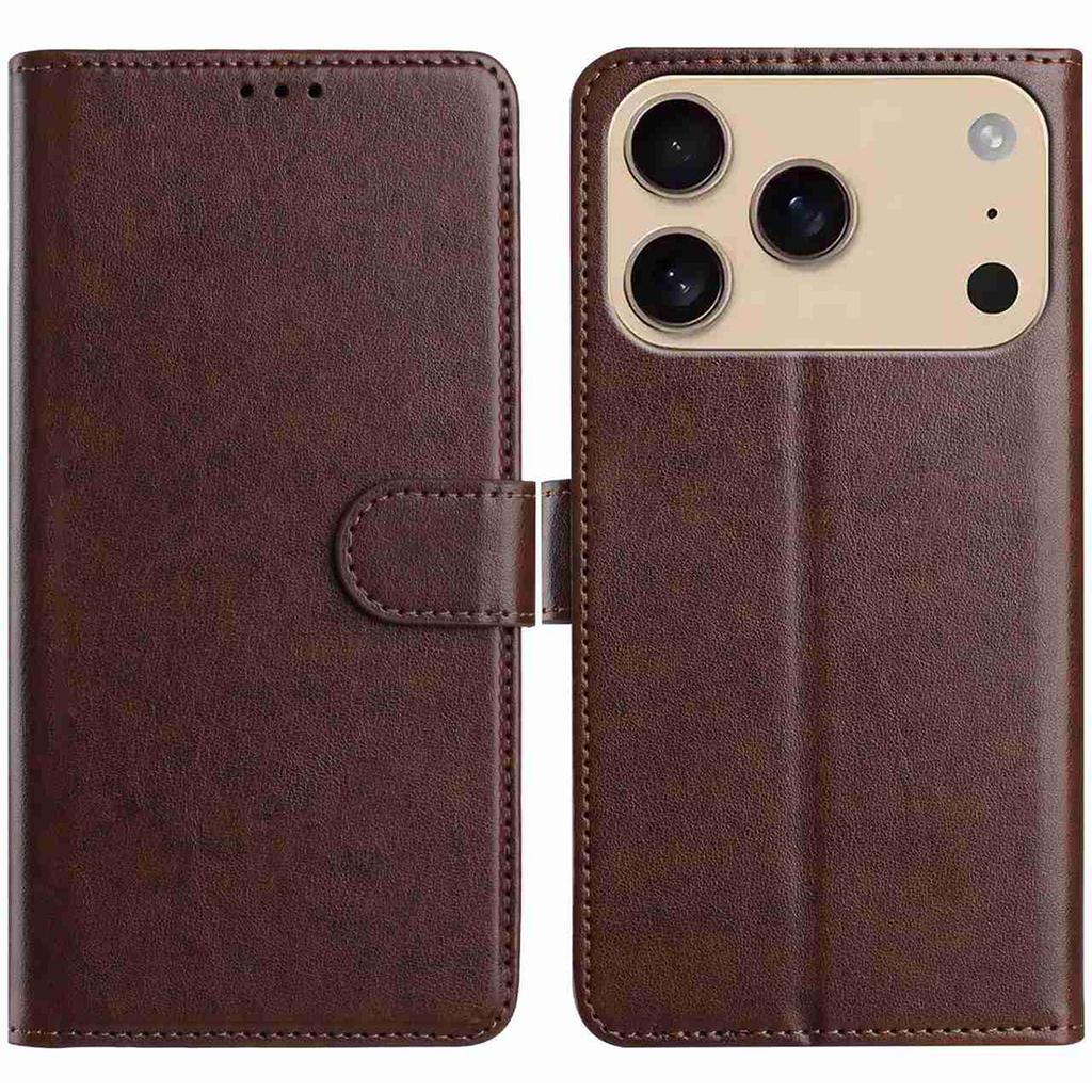 For iPhone 17 Pro Max Wallet Phone Case Stand PU Leather Folio Flip Cover with 8 Card Slot