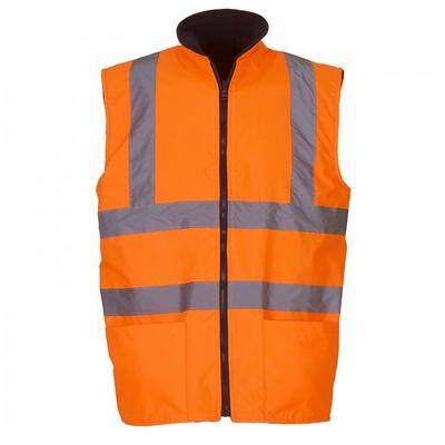 Yoko Unisex Adult Hi-Vis Fleece Reversible Vest