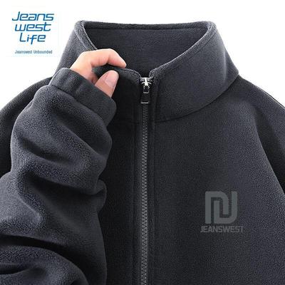 JEANSWEST LIFE Men's Fleece Lined Stand-Collar Jacket