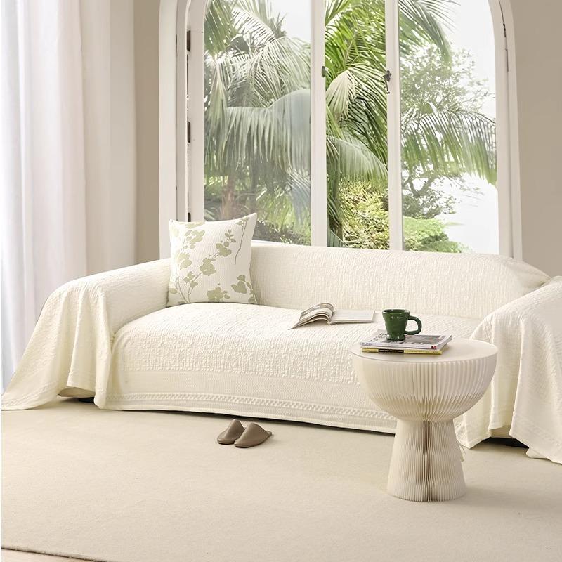 

Летний чехол на диван из ледяного шелка 2025: Крутой Бин Полное покрытие коврик 190*230cm Double белый