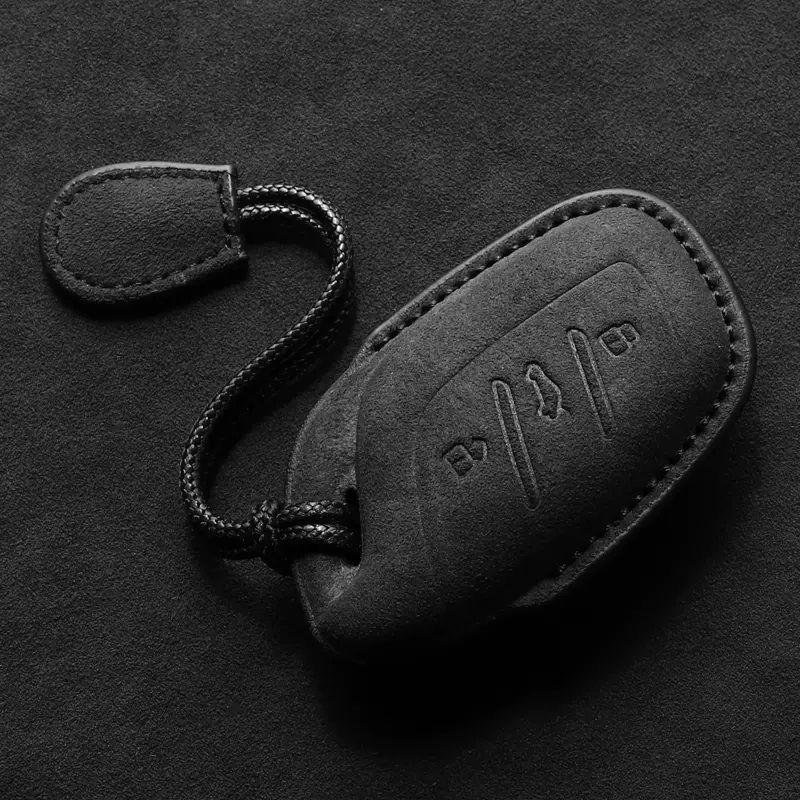 

Car Key Case For Mg 4 Mg4 Ev Mg Hs Gt Zs Ev Zx Mg5 Mg6 Leather Cover Shell Fob Keychain Keyring Car Accessories