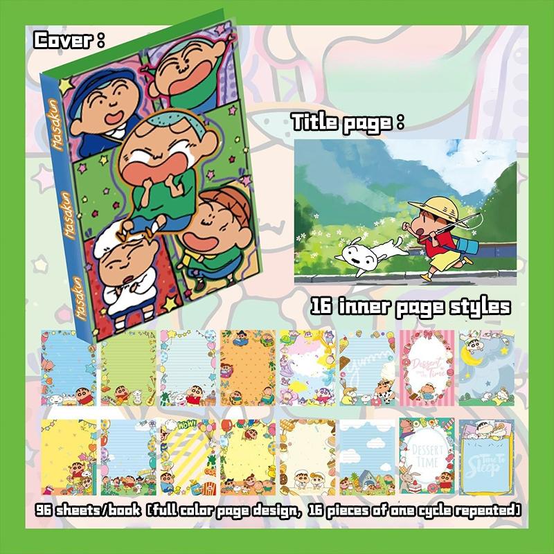 Cartoon Simple A5 Hard Shell Color Page Notebook Kawaii Anime Homework Drawing Student Diary Handbooks Birthday Gifts