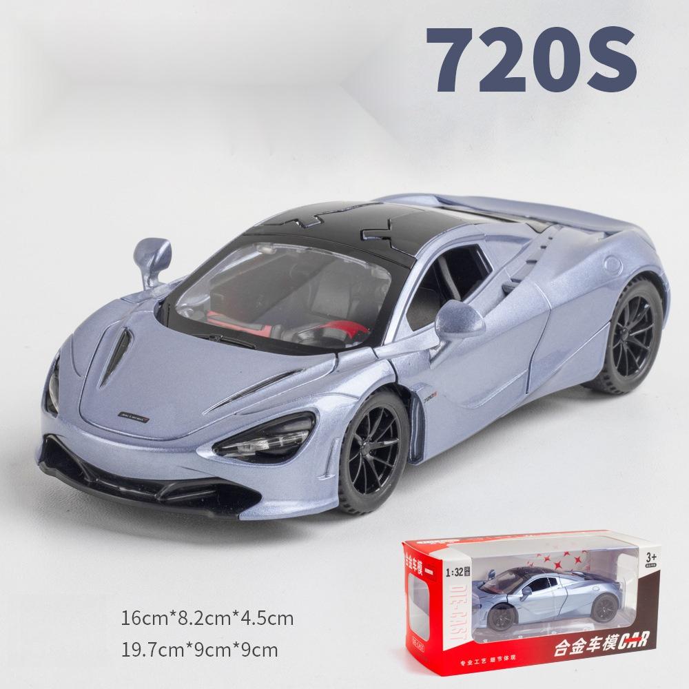 1:32 Scale McLaren 720S Alloy Sports Car Model Diecast Toy Vehicles Metal Simulation Sound Light Model Collection Children Gifts