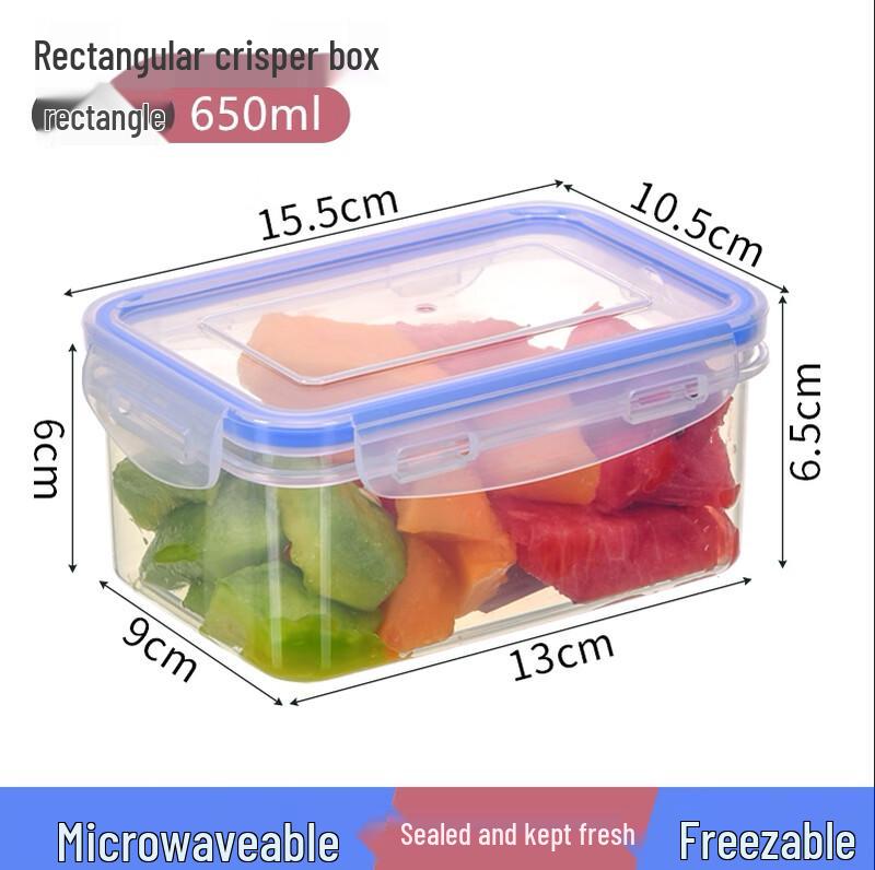 ZISIZ Rectangular Plastic Food Storage Container