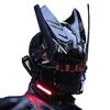 Cyberpunk LED face mask helmet with built-in LED display screen, role-playing Halloween fitness party music festival props